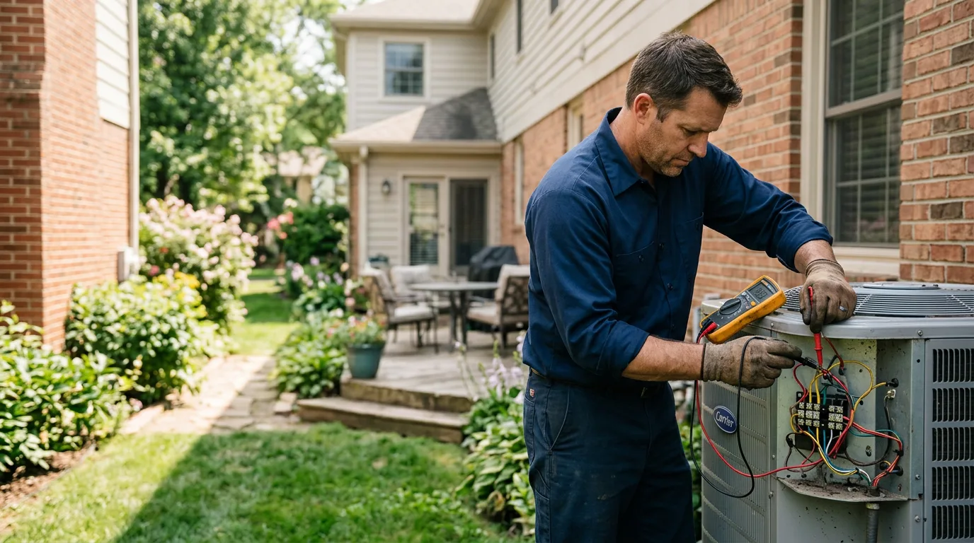 HVAC technician working near Farmingdale, ME